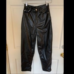 H&M Divided Leather Pants- Size 0